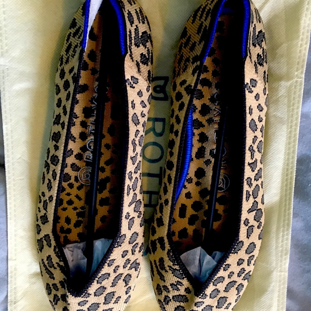 Rothy leopard print flats